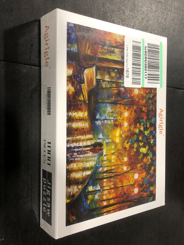 Photo 1 of Agirlgle Jigsaw Puzzles 1000 Pieces for Adults for Kids-Rainy Night Walk