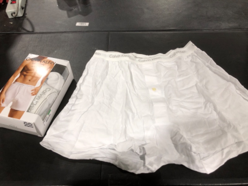 Photo 3 of Calvin Klein Men's Cotton Classics Multipack Knit Boxers 3 White Large