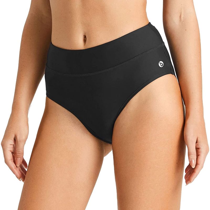 Photo 1 of BALEAF Women's Modest Bikini Bottom High Waisted Swim Bottoms Full Coverage Bathing Suit Bottom XX-Large Black