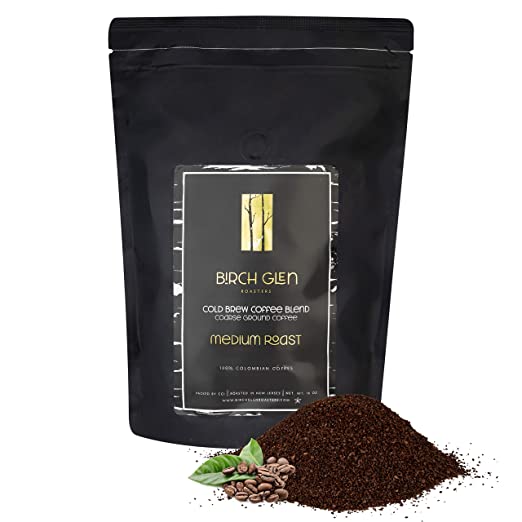 Photo 1 of 1 lb Medium Roast Cold Brew Coffee, Coarse Ground Coffee, by Birch Glen Roasters, 16 oz Resealable Bag , 100% Arabica EXP 06/2023
