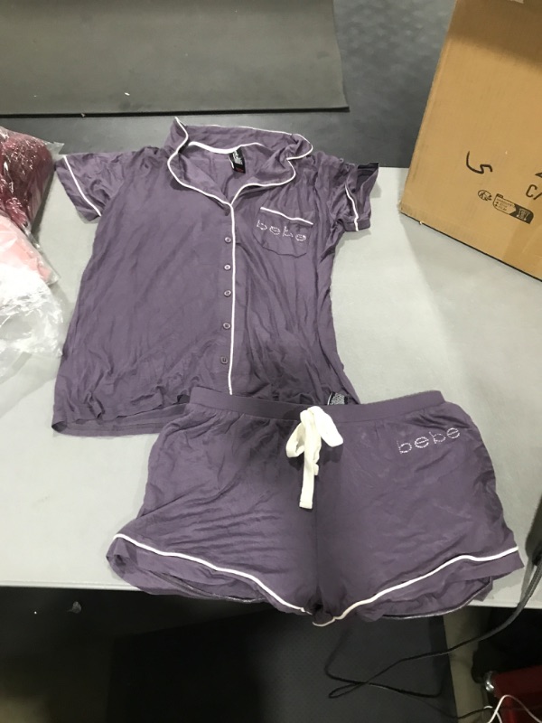 Photo 1 of BEBE purple pajama set XL