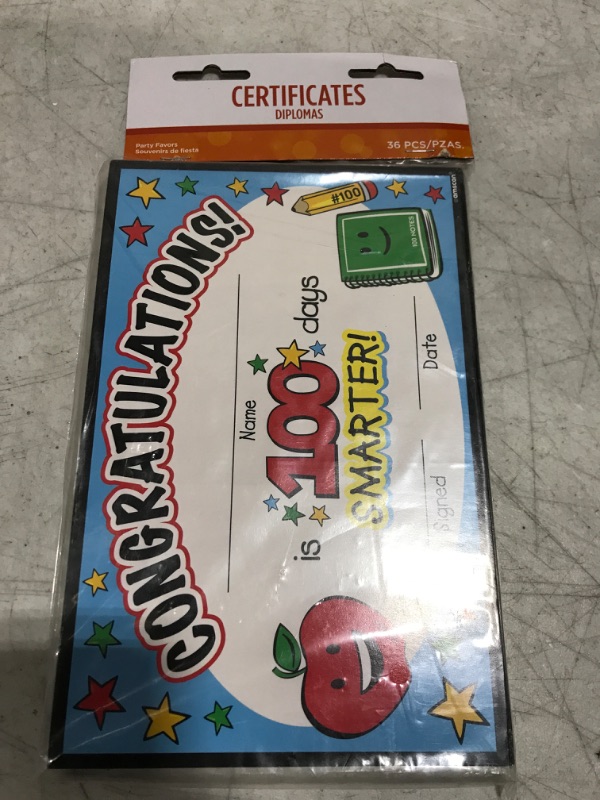 Photo 2 of 100th Day Of School Certificates - 8 1/2" x 5 1/2" | Multicolor | 36 Pcs.
