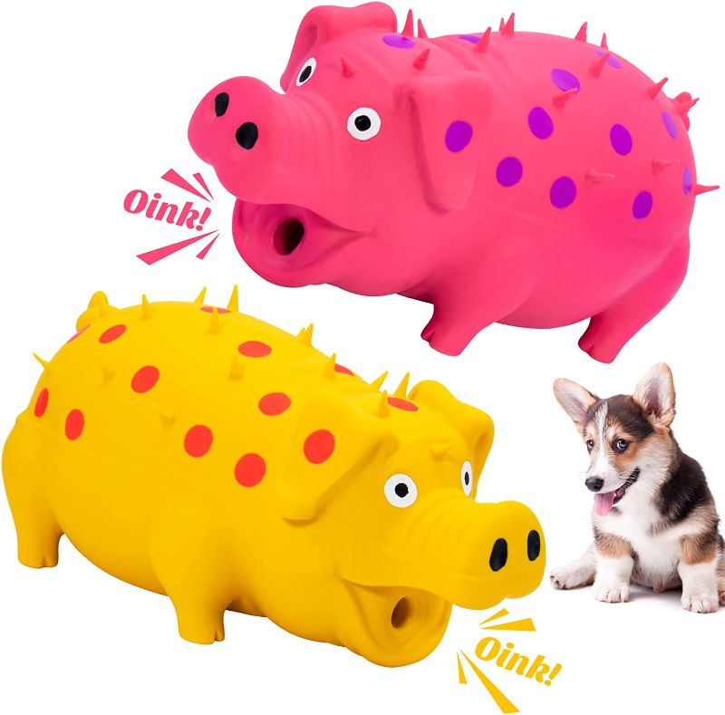 Photo 1 of 3PCS Pig Dog Toy Squeaky Dog Toys Funny Squeaky Pig Toys for Dogs