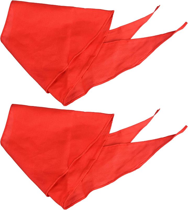 Photo 1 of Bluecell 2pcs Red Children Triangle Scarf Chinese Hong Ling Jin for Young Pioneer of China(1.2m) 