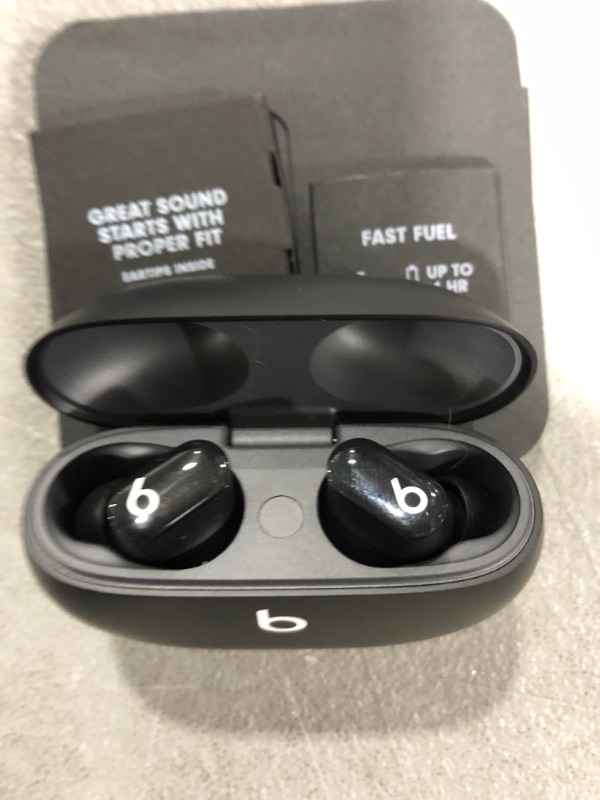 Photo 3 of Beats Studio Buds - True Wireless Noise Cancelling Earbuds - Black with AppleCare+ (2 Years) Black Studio Buds w/ AppleCare+