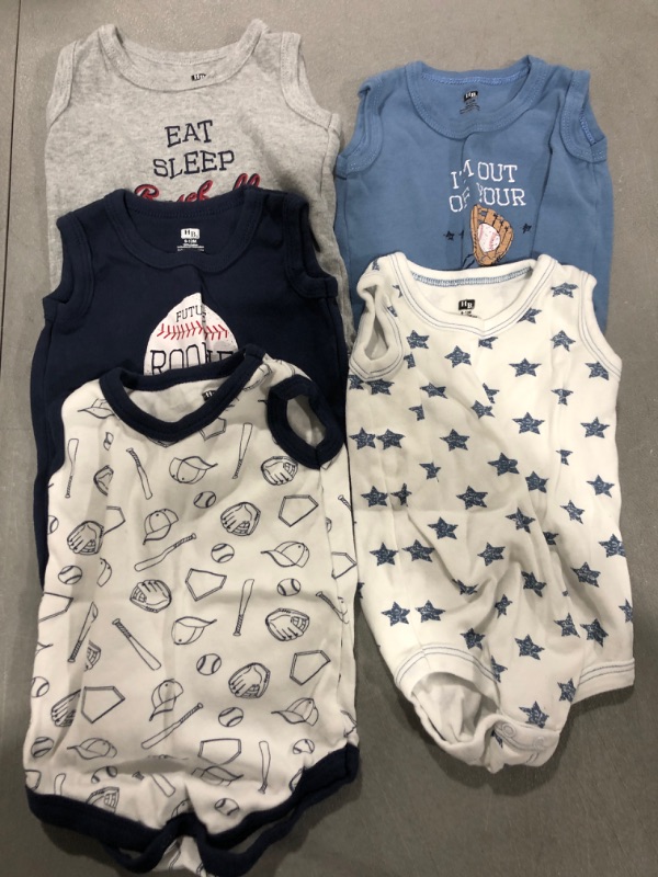 Photo 2 of [Size 9-12] Hudson Baby Unisex Baby Cotton Sleeveless Bodysuits 9-12 Months Baseball