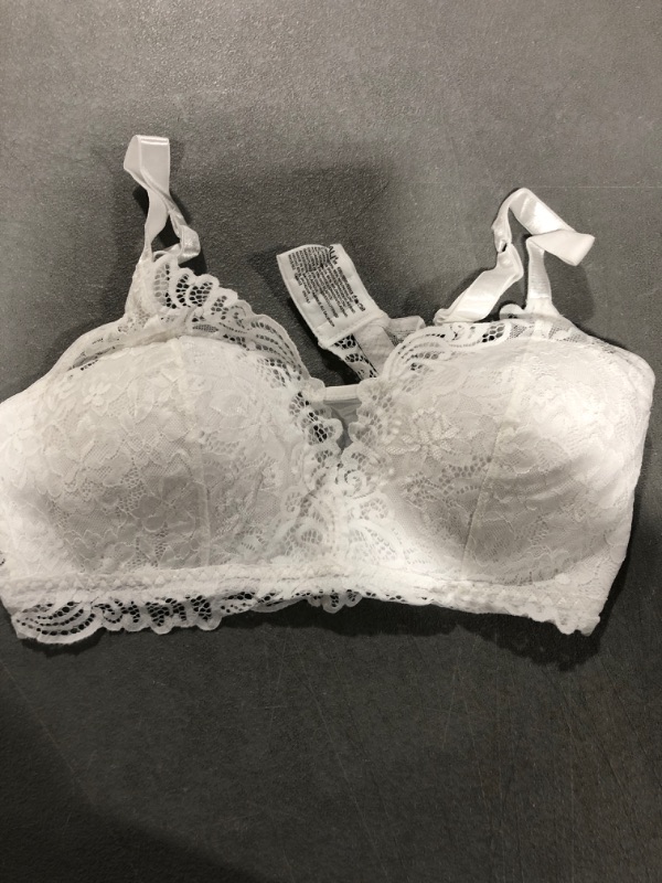 Photo 2 of [Size M] Bali Lace Desire Wireless Bra, Full-Coverage Wirefree Bra, ComfortFlex Fit Convertible Bra for Everyday Wear -White