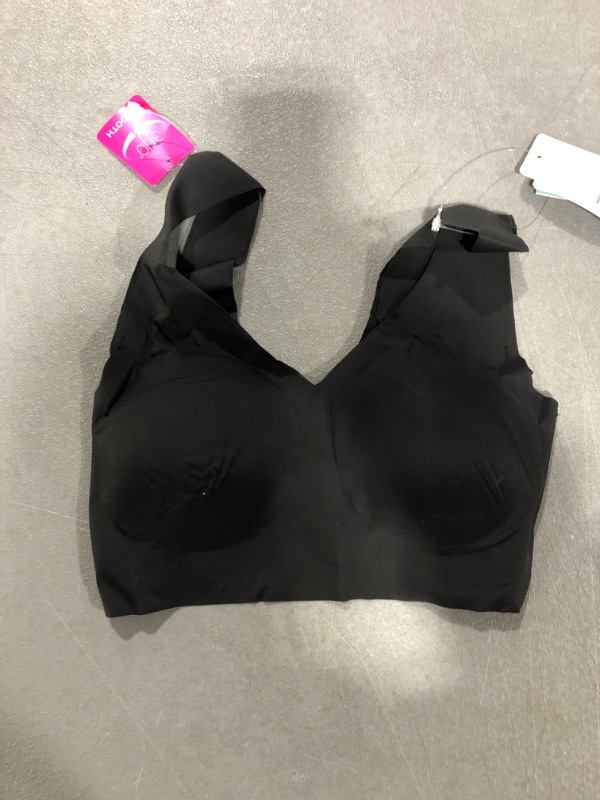 Photo 2 of [Size Small] Hanes Women's Invisible Embrace ComfortFlex Fit Wirefree Bra - Black