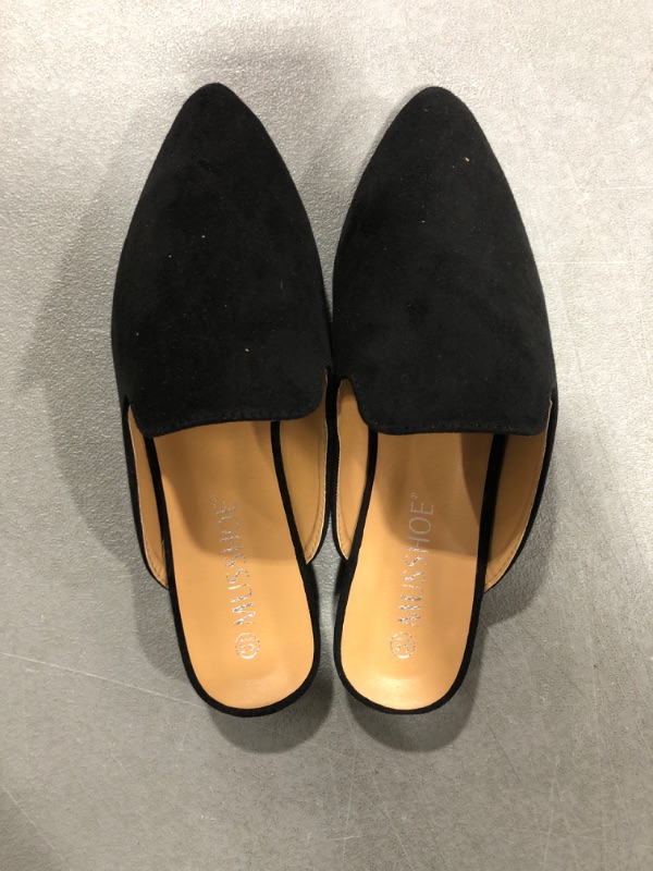 Photo 1 of [Size 8.5] Women's Flat Mules Pointed Toe Backless Loafer Shoes