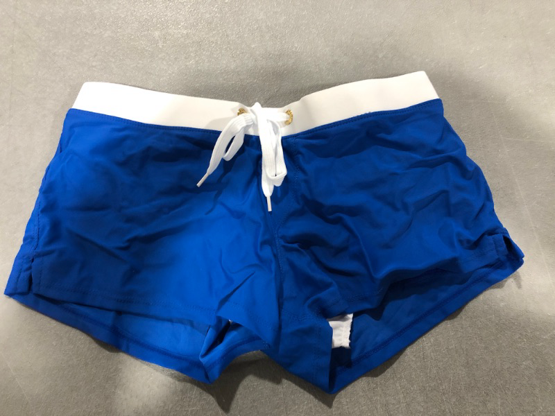 Photo 2 of [Size M] TONLEN Mens Swimwear Short Swim Trunks with Zipper Pocket Royal Blue #2 