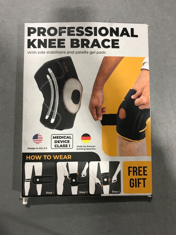 Photo 2 of Dr. Brace ELITE Knee Brace with Side Stabilizers & Patella Gel Pads for Maximum Knee Pain Support and fast recovery for men and women-Please Check How To Size Video (Mercury, Large) Large Mercury