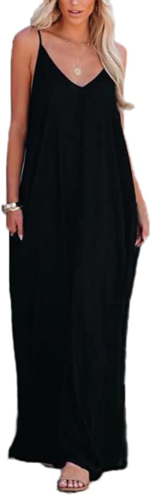 Photo 1 of [Size XL] Ladies Spaghetti Strap Lounge Dress- Black