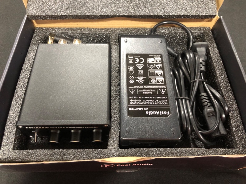 Photo 1 of Fosi Audio BT20A Bluetooth 5.0 Stereo Audio 2 Channel Amplifier Receiver Mini Hi-Fi Class D Integrated Amp 2.0 CH for Home Speakers 100W x 2 with Bass and Treble Control TPA3116 (with Power Supply)