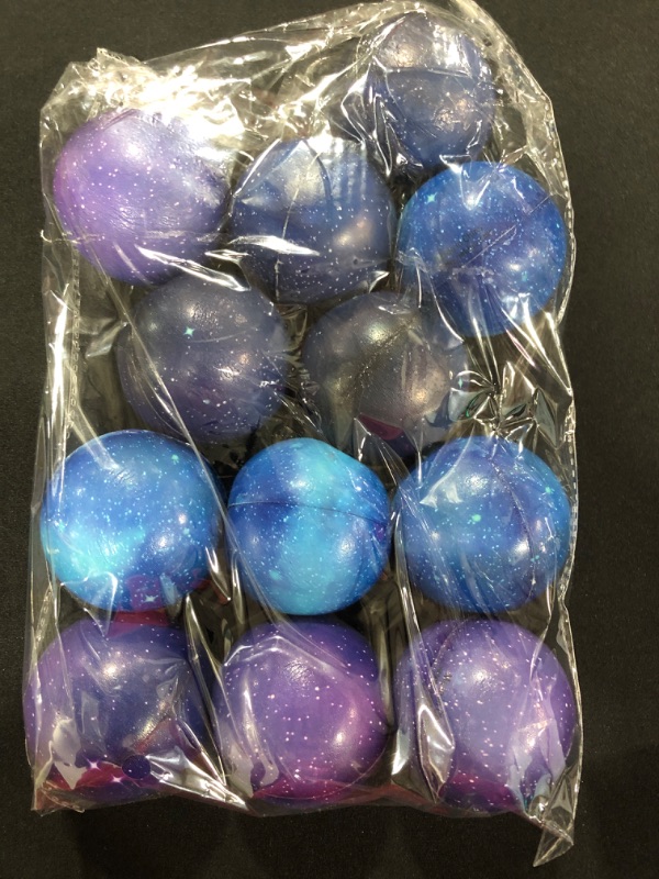 Photo 2 of Stress Balls for Kids and Adults - Outer Space Starlight Galaxy Design in Breathtaking Colors - Bulk Set of 12