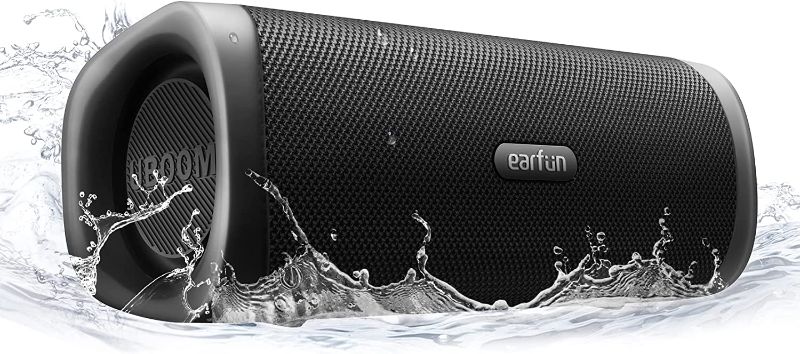 Photo 1 of EarFun Bluetooth Speaker, UBOOM L Portable Speaker 28W Loud Stereo Sound, Rich Bass, IP67 Waterproof & Dustproof, Dual Pairing, Built-in Mic, Low Latency, Wireless Speaker for Party, Indoor & Outdoor