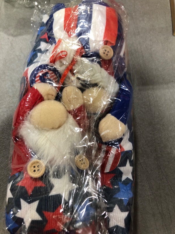 Photo 2 of Ameter 2 Pack 4th of July Patriotic Gnome Decorations Swedish Tomte Gnome Elf American Flag Patriotic Decorations for Memorial Day Gnomes, American Independence Day Holiday Decor