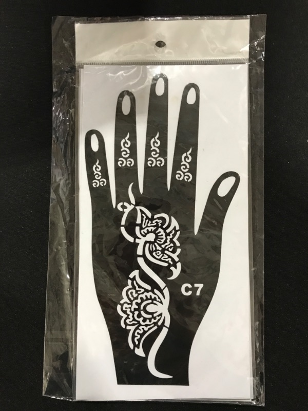 Photo 1 of 4 Sheets of Temporary Hand Stencils