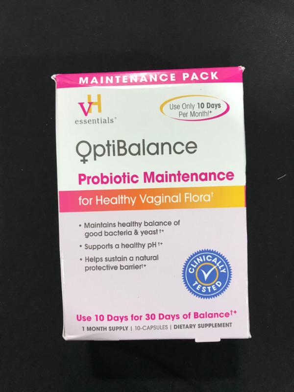 Photo 2 of [exp 12-22] vH essentials OptiBalance Maintenance Probiotic with Prebiotic Supplement, 30 Days of Balance in only 10 Capsules, Clinically Studied Women‘s Probiotic for Vaginal Health, pH Balance, & Immune Support