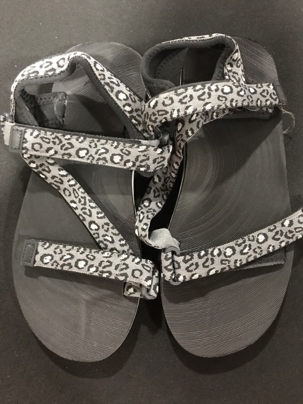 Photo 1 of [Size 10.5] Women's Strappy Water Sandals- Black Leopard
