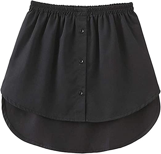 Photo 1 of [Size M] Fronage Womens Shirt Extender Adjustable Layering Fake Tops Lower Sweep Mini Skirt Half-Length Splitting Slip
