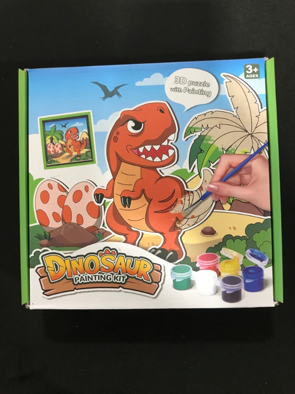 Photo 2 of 3D Coloring Kit - Dinosaur, Color Your Own Dinosaur, Wood Cutouts Painting, Arts And Crafts Kit, Boys Gift, Girls Gift, Great Gift Idea, DIY Home Decor
