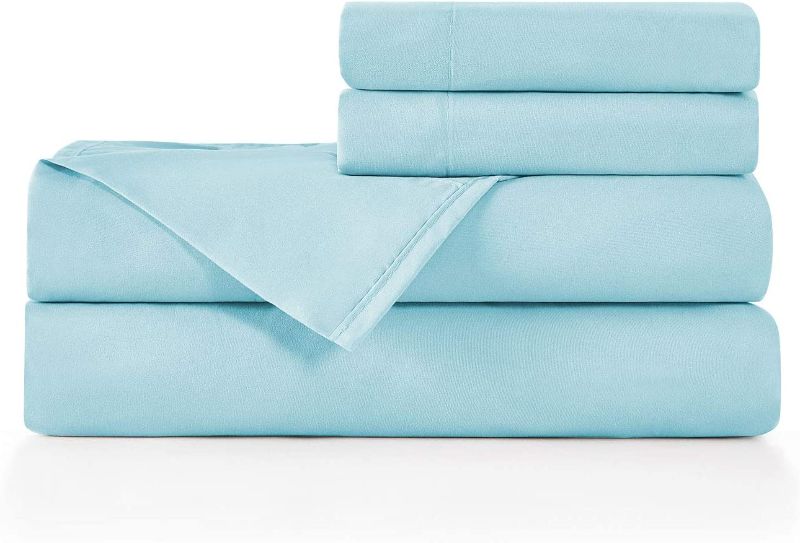 Photo 1 of [Size Full] Luxsheets Microfiber Sheet Set - Sky Blue