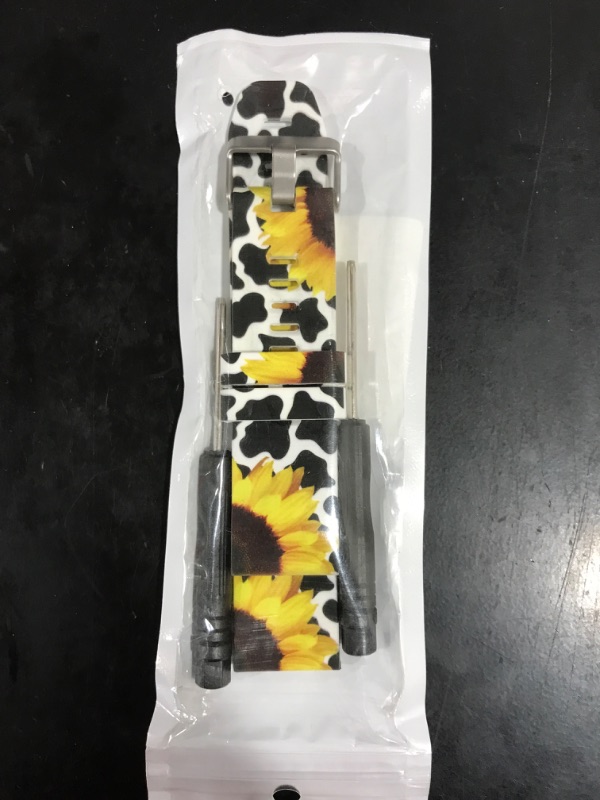 Photo 1 of Compatible with Apple Watch Band - Sunflower Cow Print
