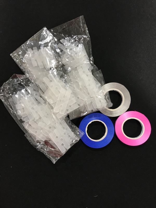 Photo 1 of 150Pcs H-Shaped Balloon Clips, 100 Feet Balloon Ties, The Best Tool For Balloon Sealing. Suitable For Most Of Latex Balloons Sealing String Work. 