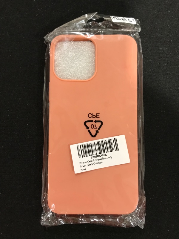 Photo 2 of Phone Case Compatible with iPhone 13 Pro Max Soft Silicone Protective Gel Rubber Slim Full Body Cover (Dark Orange)