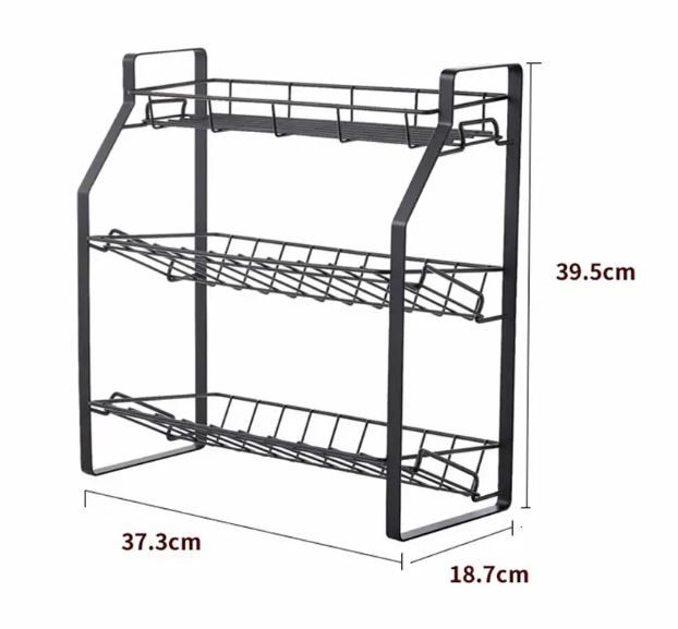 Photo 1 of 3 Tier Kitchen Storage Rack Counter Organizer Spice Rack Shelf
