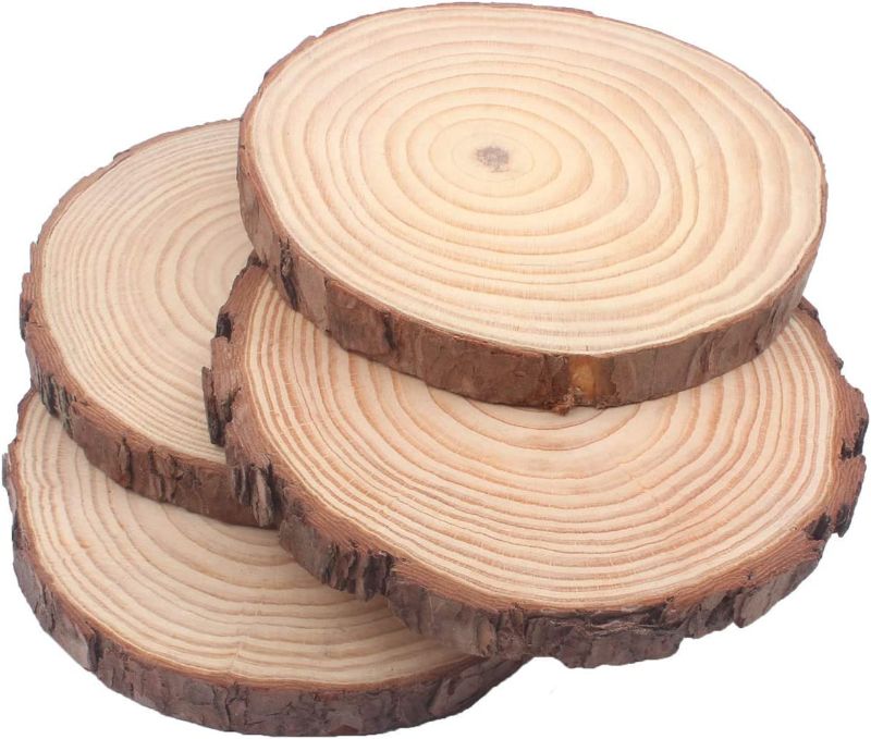 Photo 1 of 6Pack 7"-8" Round Rustic Woods Slices Unfinished Wood Great for Weddings Centerpieces Craft