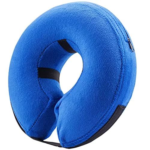 Photo 1 of [Size L] Bencmate Protective Inflatable Collar for Dogs and Cats - Soft Pet Recovery Collar Does Not Block Vision E-Collar, Large Fits Neck Circumference 12 - 18