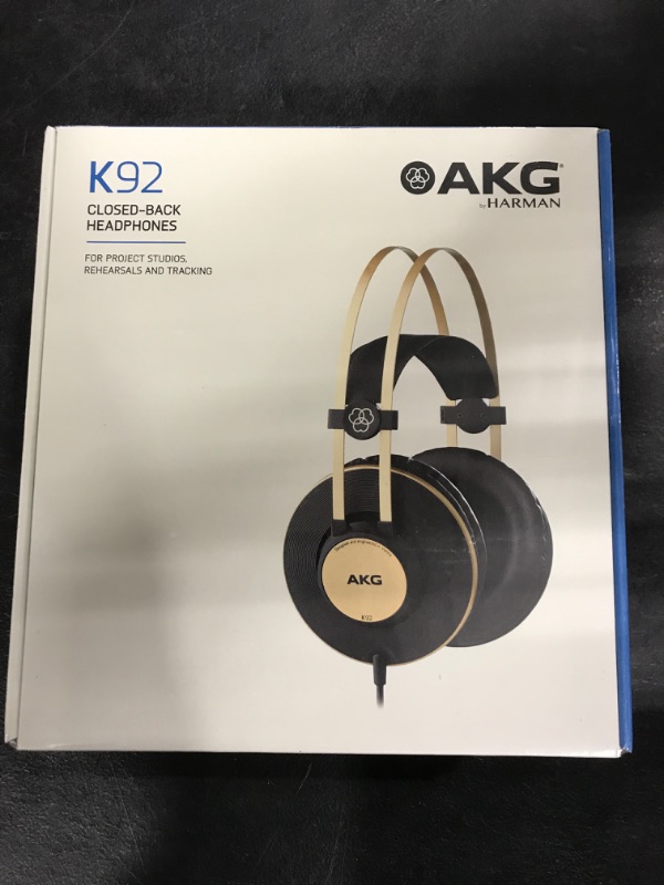 Photo 2 of AKG Pro Audio K92 Over-Ear, Closed-Back, Studio Headphones, Matte Black and Gold
