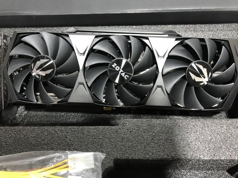 Photo 3 of ZOTAC GeForce RTX™ 3080 Trinity OC LHR 10GB GDDR6X 320-bit 19 Gbps PCIE 4.0 Gaming Graphics Card, IceStorm 2.0 Advanced Cooling, Spectra 2.0 RGB Lighting, ZT-A30800J-10PLHR RTX 3080