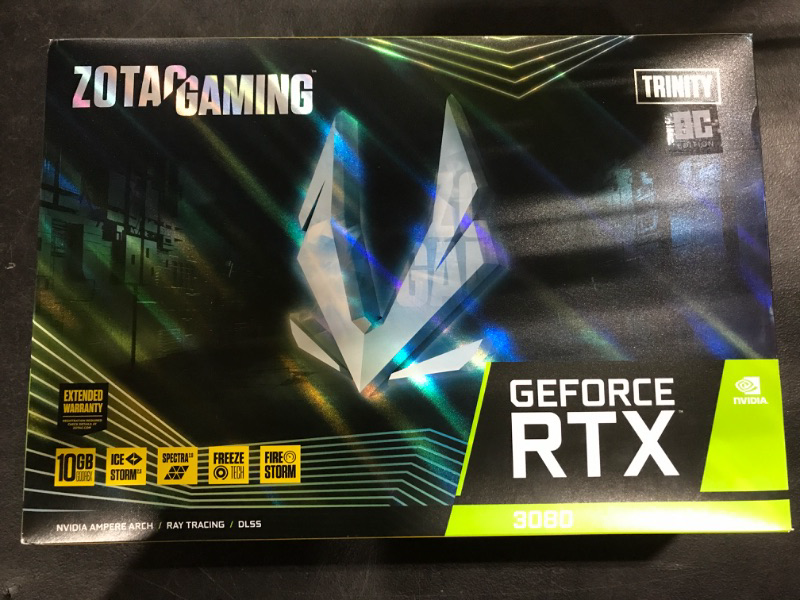 Photo 6 of ZOTAC GeForce RTX™ 3080 Trinity OC LHR 10GB GDDR6X 320-bit 19 Gbps PCIE 4.0 Gaming Graphics Card, IceStorm 2.0 Advanced Cooling, Spectra 2.0 RGB Lighting, ZT-A30800J-10PLHR RTX 3080