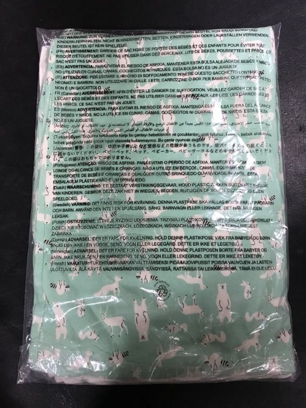Photo 1 of Amazon Essentials Men's 5XL Big Cotton Snug Fit Pajama Set, Mint Green, Forest Animals
