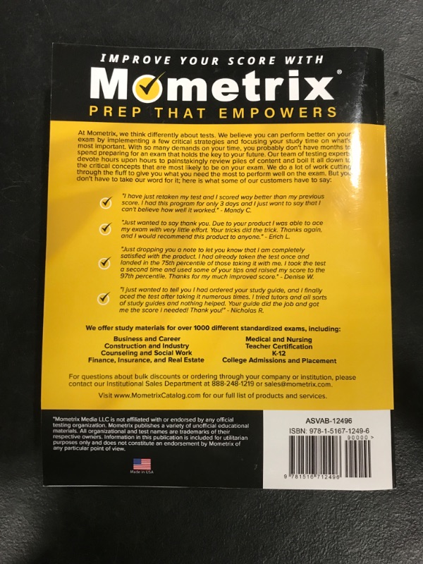 Photo 3 of ASVAB Study Guide 2020 and 2021: ASVAB Test Prep Secrets, Practice Book, Includes Step-by-Step Review Video Tutorials: [3rd Edition]