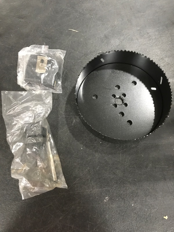 Photo 1 of 6 Inch HSS BI Metal Hole Saw Cutter 1-1/2" Depth with Big Arbor for Wood Metal (6")152mm