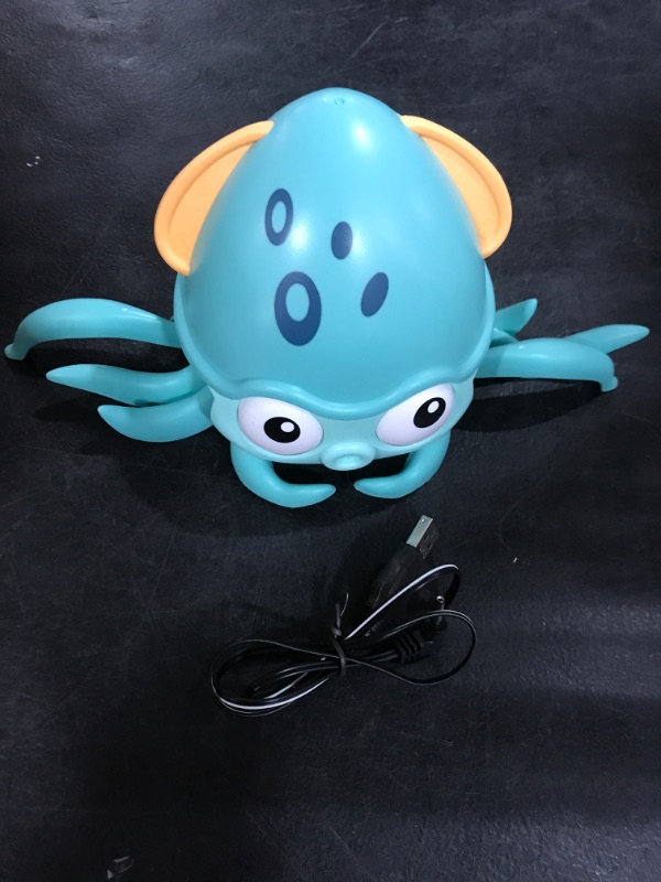 Photo 2 of Baby Crawling Octopus Music Toy - Interactive Learning Development Toy with Automatic Obstacle Avoidance / Walking Moving Musical Light Toy for Toddler Kid (Green)