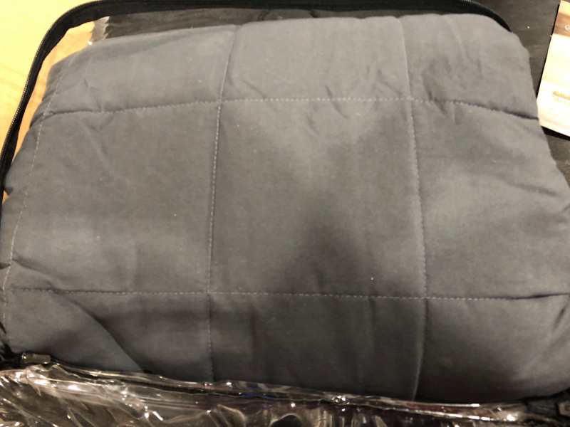 Photo 2 of  Weighted Blanket (48"x72" Twin Size) Cooling Breathable Heavy Blanket Microfiber Material 