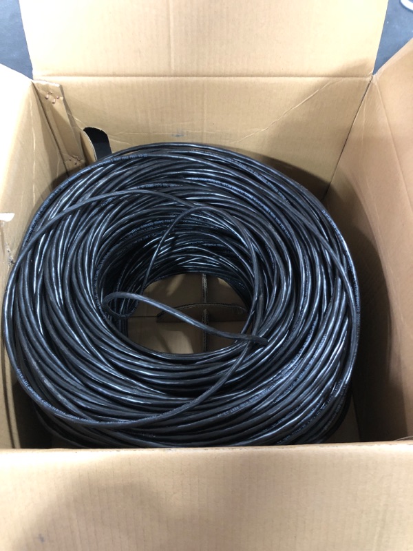 Photo 2 of celertec CAT6 Ethernet Cable, 1000ft, 23AWG Solid Bare Copper, Unshielded Twisted Pairs(UTP), 550MHz, ETL Listed &CMR Riser Rated, Indoor, Bulk Ethernet Cable, Pull Box -Black