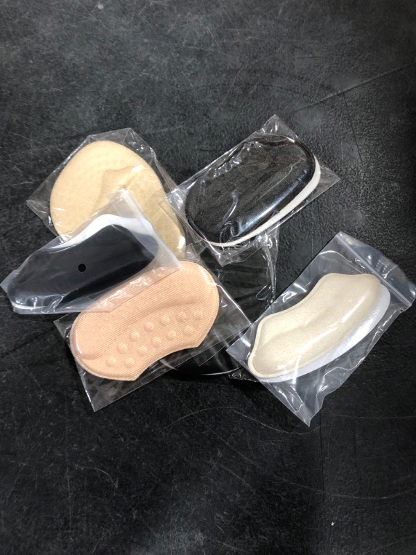 Photo 2 of Heel Grips Liner Cushions Inserts for Loose Shoes Heel Pads and Metatarsal Pads for Shoes Too Big Women Men Prevent Heel Pain Blisters (Beige+Black)