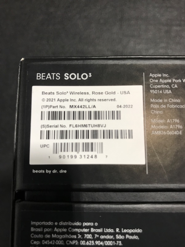 Photo 6 of Beats Solo3 Wireless on-Ear Headphones with Apple W1 Headphone Chip Rose Gold MX442LL/a. PRIOR USE. 
