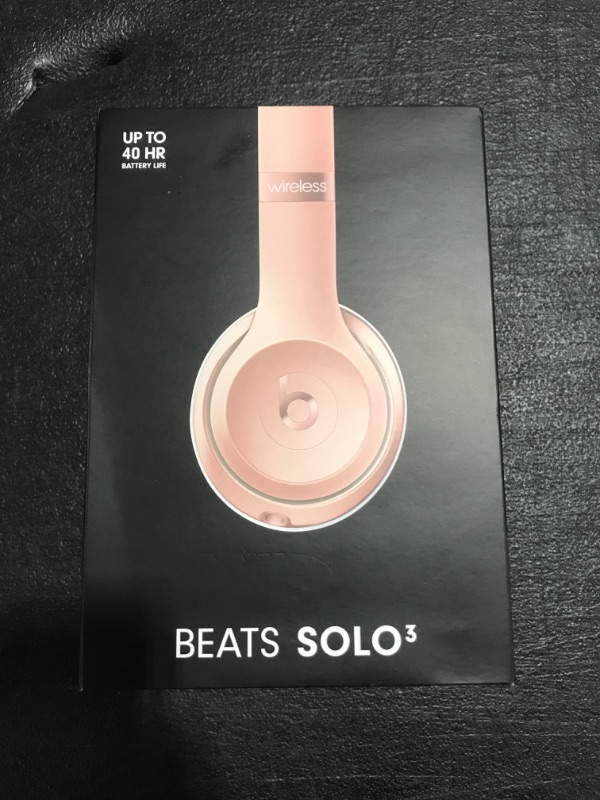 Photo 1 of Beats Solo3 Wireless on-Ear Headphones with Apple W1 Headphone Chip Rose Gold MX442LL/a. PRIOR USE. 
