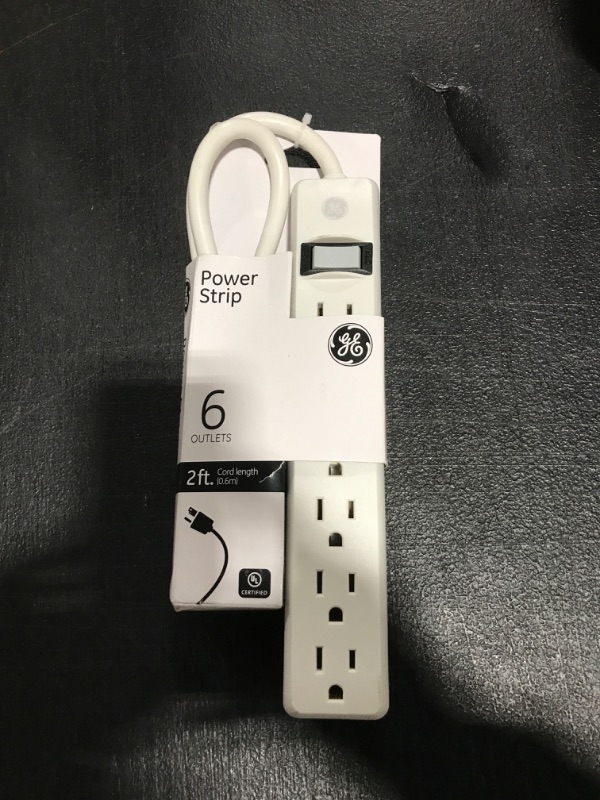 Photo 2 of GE 6-Outlet 2ft. Power Strip White 14830