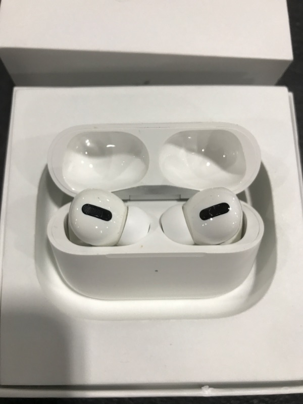Photo 1 of Apple AirPods Pro with MagSafe Charging Case. OPEN BOX. PRIOR USE. 
