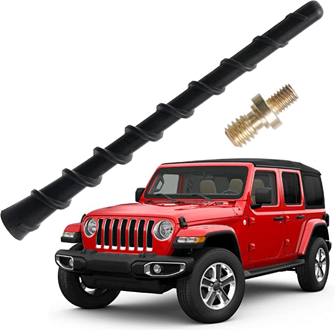 Photo 1 of ProCaps Truck Flexible Spiral Antenna Replacement for 2007 to 2023 Jeep Wrangler and 2011-2023 Grand Cherokee Radio Soft Antenna