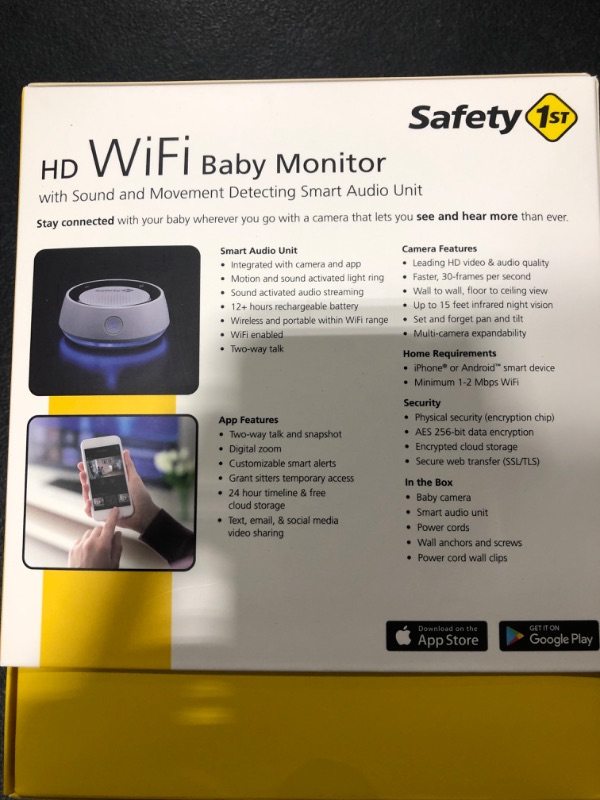 Photo 4 of Safety 1st HD Wi-Fi Baby Monitor Camera with Sound- and Movement-Detecting Audio Unit