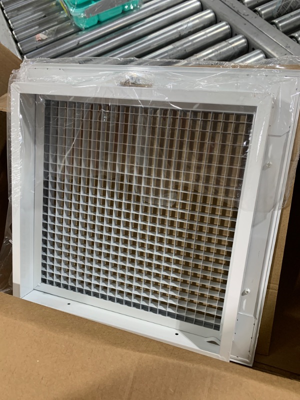 Photo 2 of 12" x 12" Cube Core Eggcrate Return Air Filter Grille for 1" Filter - Aluminum - White [Outer Dimensions: 14.5" x 14.5] 12 x 12 Return *Filter* Grille