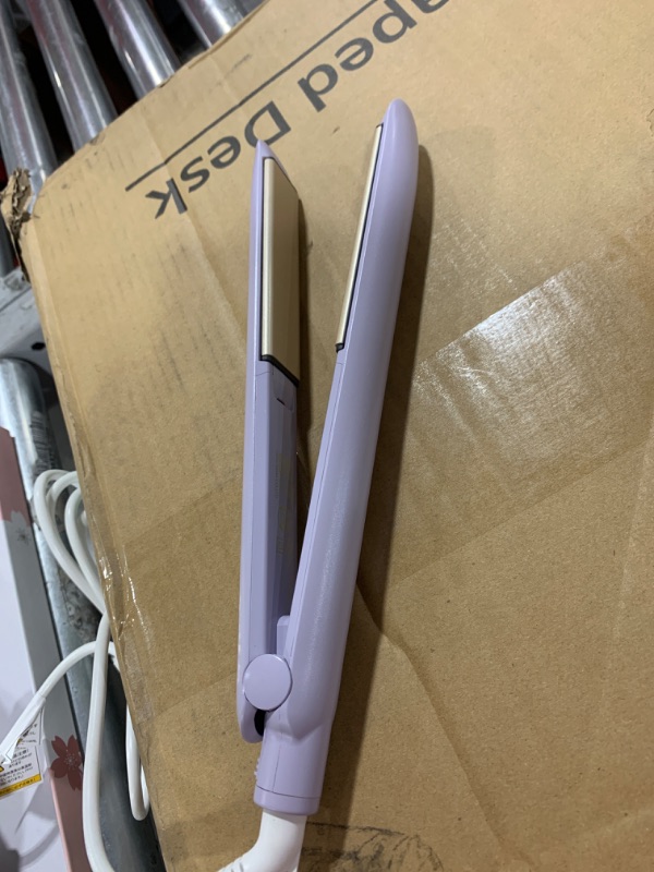 Photo 2 of AKIRACOSME Hair Straightener and Curler 2 in 1, Professional Ceramic Ion Flat Iron Adjustable Temp up to 450??230??, 3D Floating Plates Avoid Snagging, Easy to Straighten Curl Protect Hair, Lavender